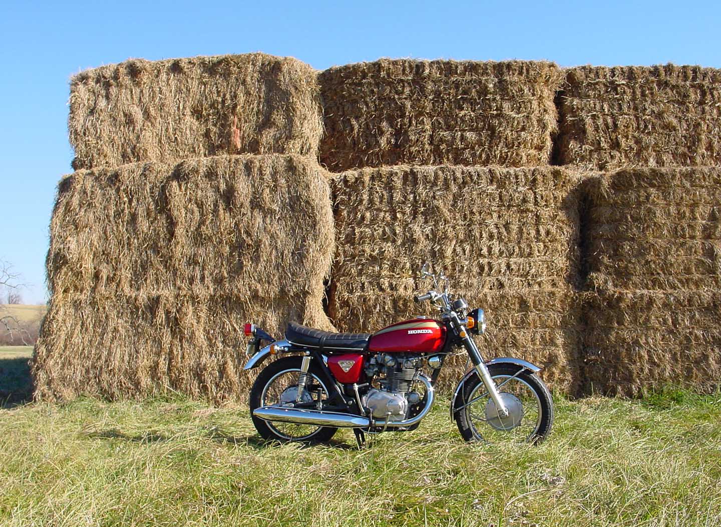 CB450K2 against haystack